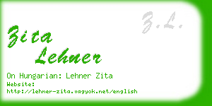 zita lehner business card